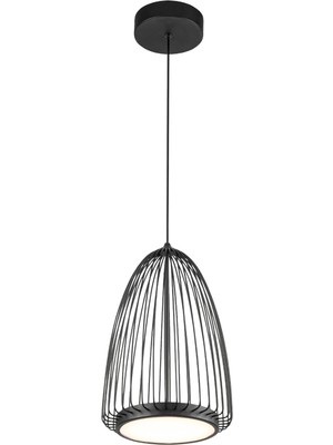 Bakara Collection Smart Siyah Metal Küçük Boy Sarkıt Avize 22 x 191 cm