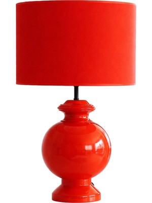 Tags Design Roco Kırmızı Ahşap Abajur