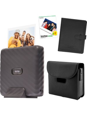 Fujifilm Instax Wide Link Gri Akıllı Telefon Yazıcısı ve Hediye Seti 1