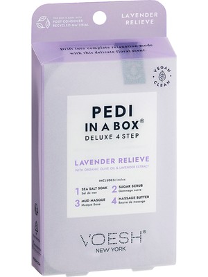Voesh New York Pedi In A Box Deluxe Lavanta Relieve 4 Adımlı Pedikür Seti