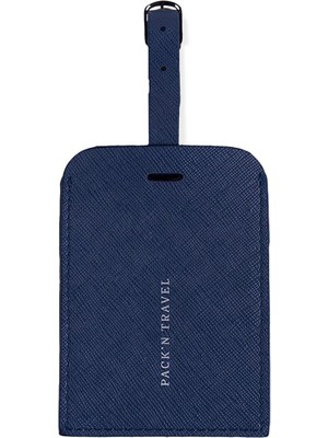 Pack'n Travel Lacivert Deri Valiz Tagi