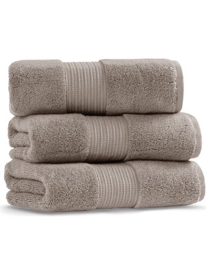 L’appartement Chicago Fibrosoft® Warm Gray Pamuklu Tekli Banyo Havlusu 70 x 140 cm