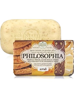 Nesti Dante Philosophia Scrub Arındırıcı ve Dengeleyici  Amber & Kırmızı Erik Özü Katı Sabun 250 gr