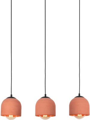 Womo Design Terracotta Beton 3'lü Sıralı Sarkıt Avize