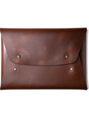 Roarcraft Antik Kahve MacBook Pro 14" Deri Kılıf Çanta