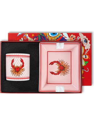 Atölye Sır Mehmet Sinan Kuran Yengeç Desenli Porselen Seti