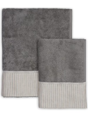 Petty Dove Grey Pamuklu 2'li Havlu Seti
