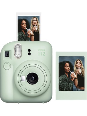 Fujifilm Instax Mini 12 Yeşil Fotoğraf Makinesi + Fotoğraf Çerçeve Seti