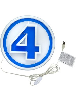 Paladone Fantastic 4 Duvara Monte Edilebilir LED Neon Işık