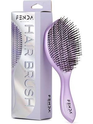 Fenda Profesyonel Nebula Purple 4 Pinli Geniş Başlık Mor Saç Fırçası