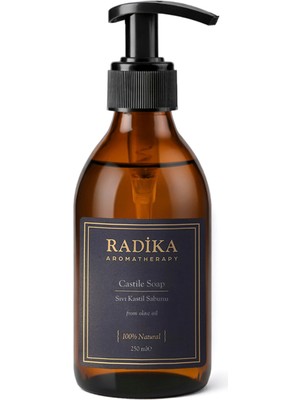 Radika Aromatherapy Sade Cam Şişe Doğal Sıvı Kastil Sabun 250 ml
