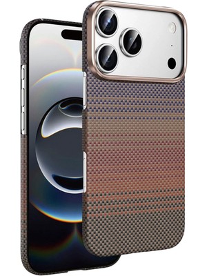 Keephone Ay Doğumu iPhone 17 Pro Kevlar Seanova Magsafe Uyumlu Telefon Kılıfı