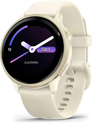 Garmin Vivoactive 6 42 mm Lunar Gold Silikon Kayışlı Akıllı Saat