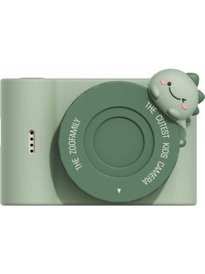 Zoo Family Dino Green C5 Çocuk Dijital Kamera ve Fotoğraf Makinesi
