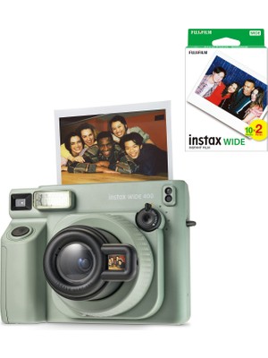 Fujifilm Instax Wide 400 Yeşil Fotoğraf Makinesi + 20'li Film Seti
