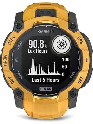 Garmin Instinct 3 45 mm Solar Turuncu Gri Silikon Kayışlı Akıllı Saat