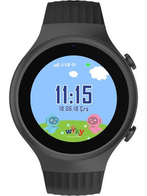 Wiky Watch 5s Siyah Görüntülü Arama Unisex Çocuk Akıllı Saat