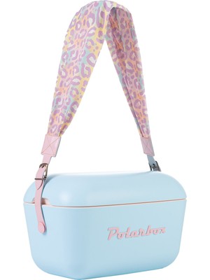 Polarbox Prinkstyle Animal Pink %100 Pamuk Kayışlı Soğuk Tutucu Buzluk ve Sıcak Tutucu Açık Mavi Pembe Thermo Çanta 12 Lt