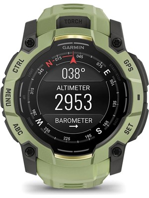 Garmin Instinct 3 50 mm Amoled Eğrelti Yeşili Silikon Kayışlı Akıllı Saat