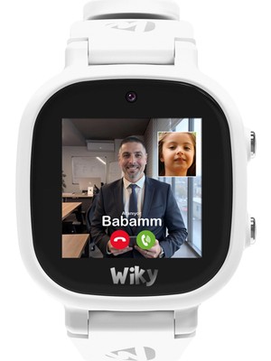 Wiky Watch Beyaz 5e Esim'li Görüntülü ve Sesli Arama Akıllı Çocuk Saati