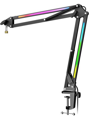 Fifine Ampligame BM38 Rgb Aydınlatmalı Profesyonel Boom Arm Mikrofon Standı