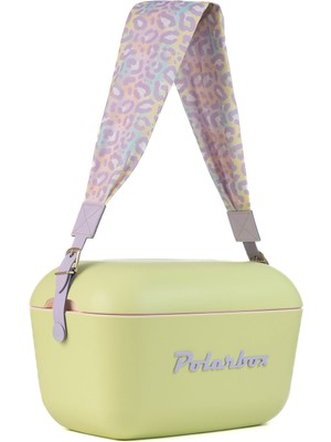 Polarbox Prinkstyle Animal Classic Lima-Malva Yeşil Pamuk ve Deri Kayışlı Soğuk ve Sıcak Tutucu Thermo Box 12 Lt