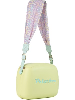 Polarbox Prinkstyle Animal Classic Green Blue Pamuk ve Deri Kayışlı Soğuk ve Sıcak Tutucu Yemek Çantası 6 Lt