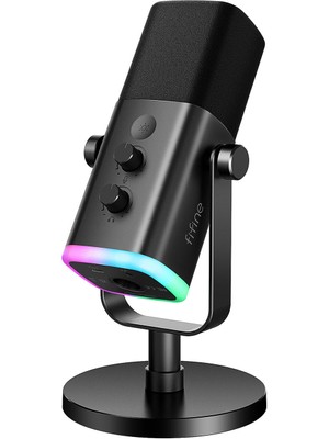 Fifine Am8 Usb/xlr Dinamik Rgb Yayıncı Oyuncu Stüdyo Mikrofonu