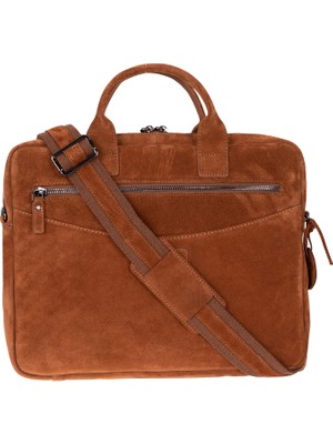 BloominBag Camel Still Taba Süet Deri 13-14" MacBook Laptop Çantası