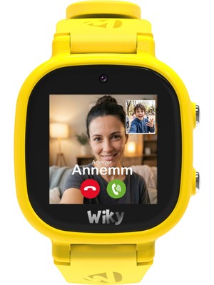 Wiky Watch Sarı 5e Esim'li Görüntülü ve Sesli Arama Akıllı Çocuk Saati