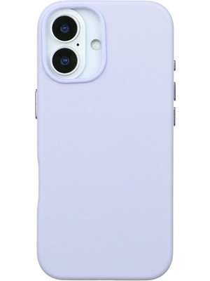 Deercase iPhone 17 Premium Kamera Koruma Darbe Emici Lila Vegan Deri Gizli Magsafe Uyumlu Telefon Kılıfı