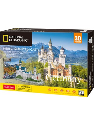 Cubic Fun National Geographic Serisi Neuschwanstein Kalesi 3D Puzzle 121 Parça