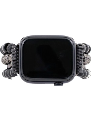 Gwelry Nero Stretchy 42-49 mm Apple Watch Uyumlu Erkek Akıllı Saat Kordon