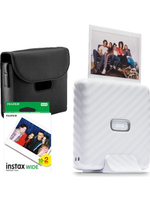Fujifilm Instax Wide Link Beyaz Akıllı Yazıcı ve Çantalı Hediye Seti 4