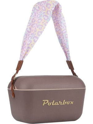 Polarbox Prinkstyle Animal Classic Pamuk ve Deri Kayışlı Mauve Gold Soğuk ve Sıcak Tutucu Termal Çanta 20 Lt
