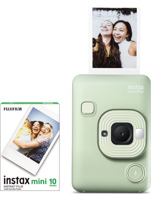 Fujifilm Instax Mini Liplay Hybrid Matcha Green Fotoğraf Makinesi + 10'lu Film Seti
