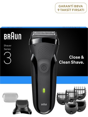 Braun Series 3 Shave Style Kuru Sakal Şekillendirici ve Tıraş Makinesi 300BT