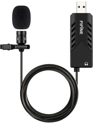 Fifine K053 USB Siyah Yaka Mikrofonu