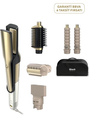 Shark Glam Gold 5 Başlıklı Düz Dalgalı ve Bukleli Çok Amaçlı Saç Şekillendirici