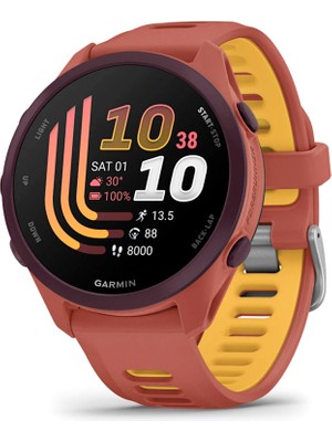 Garmin Forerunner 170 Music Kırmızı Pembe Mango Silikon Kayışlı Akıllı Saat