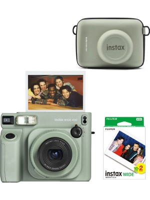 Fujifilm Instax Wide 400 Yeşil Fotoğraf Makinesi + 20'li Film ve Eva Kılıf Hediye Seti