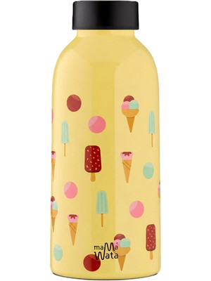 Mamawata Ice Cream Sarı Çelik Termos 470 ml