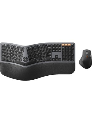 ProtoArc EKM01 Plus Siyah Gri Kablosuz Klavye Mouse Seti CP013399