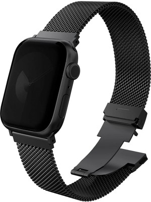 Uniq Dante Pro Watch Ultra 41 mm Siyah Çelik Örgü Akıllı Saat Kordon