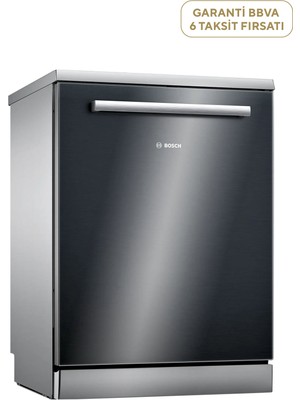 Bosch Serie 6 Siyah Glassedition 6 Programlı Bulaşık Makinesi SMS4HMB62T