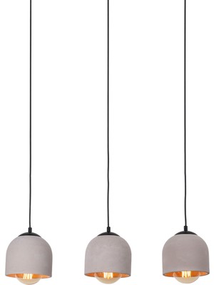 Womo Design Açık Kahve Beton 3'lü Sıralı Sarkıt Avize