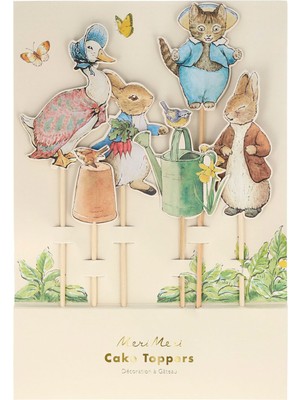 Meri Meri Peter Rabbit & Friends 6'lı Pasta Süsü