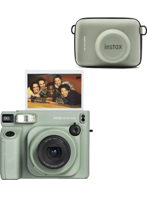 Fujifilm Instax Wide 400 Yeşil Fotoğraf Makinesi ve Eva Kılıf Seti