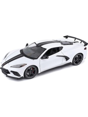 Maisto 1/24 2020 Chevrolet Corvette Stingray Coupe Beyaz Model Araba