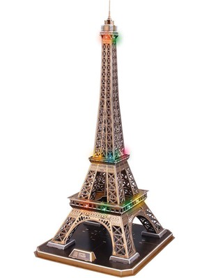 Cubic Fun Fransa Eiffel Kulesi LED Işıklı 3D Puzzle 82 Parça